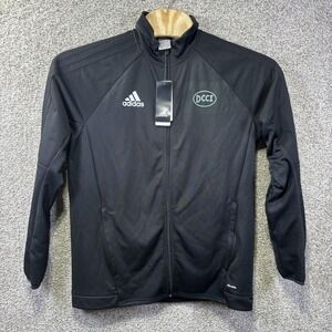 Adidas Track Jacket Mens Large Black Full Zip Climalite Allianz Field Soccer